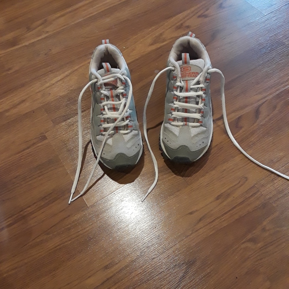Skechers Gray and Orange Sneakers